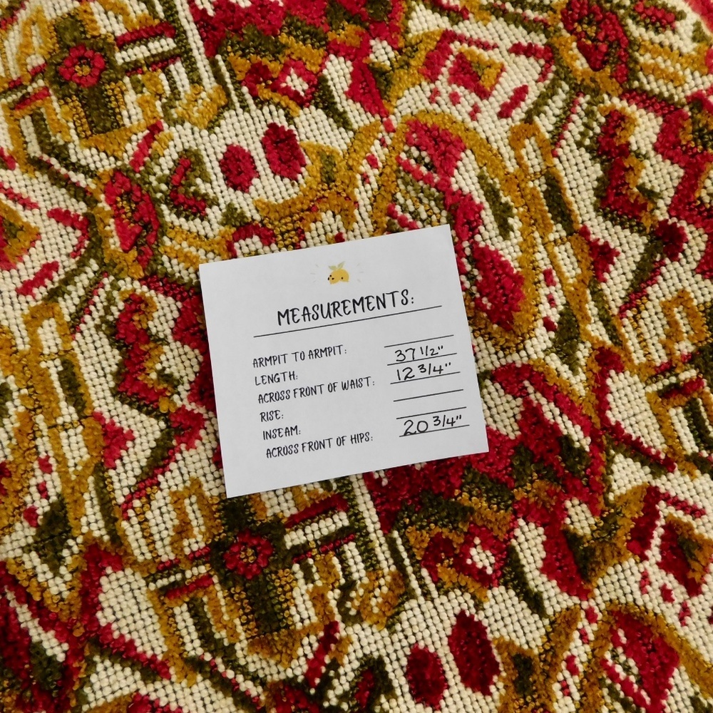 Vintage ANN TAYLOR Sportswear Tapestry Midi Skirt Textured Cottagecore Size 2 - Picture 11 of 11